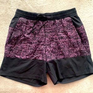 Lululemon Black & Purple swim/workout shorts